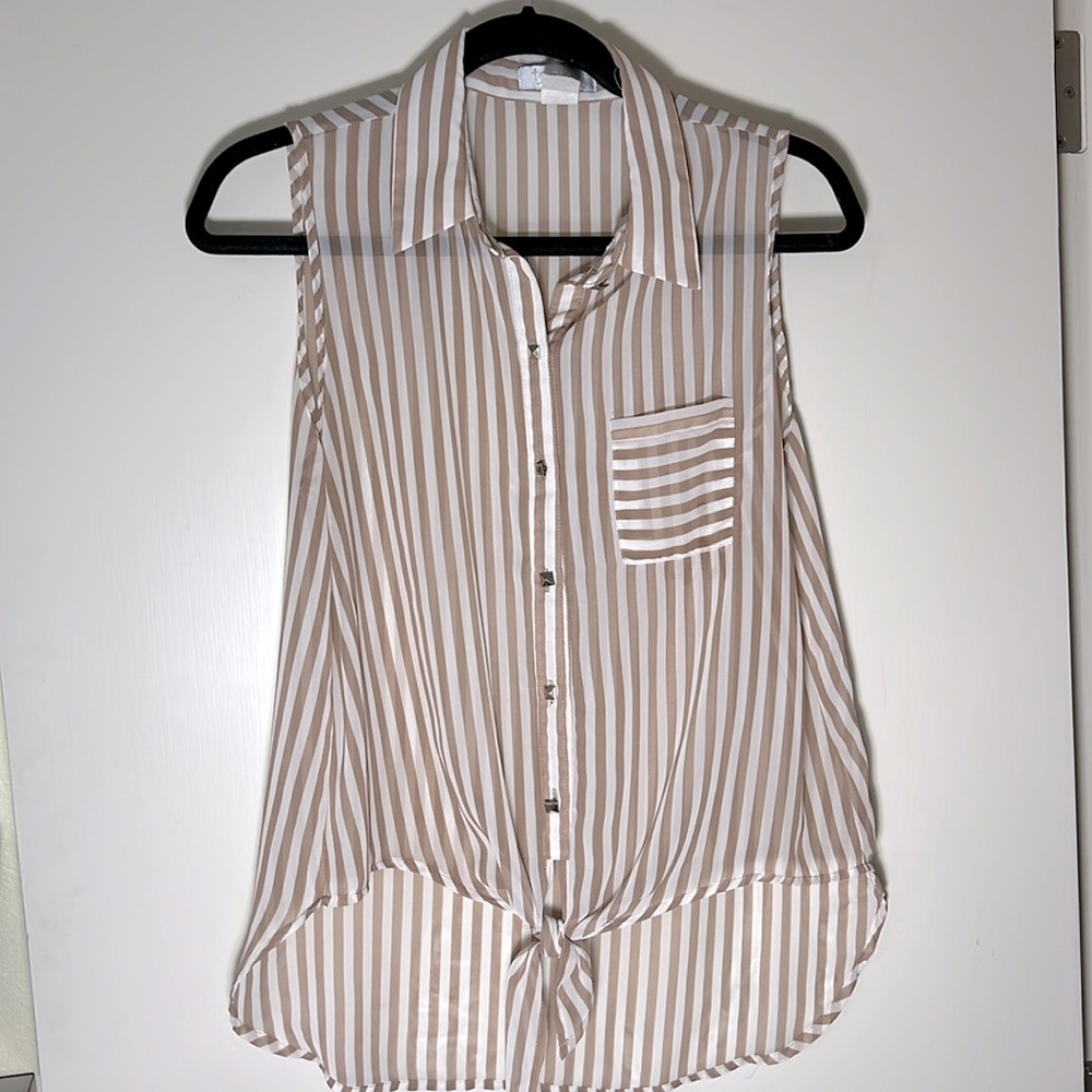 Toska Button up, Front Tie Top